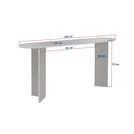 Sideboard Sira aus melaminbeschichteten Holz, 150×35×75 cm - ZEN ZONE Furniture
