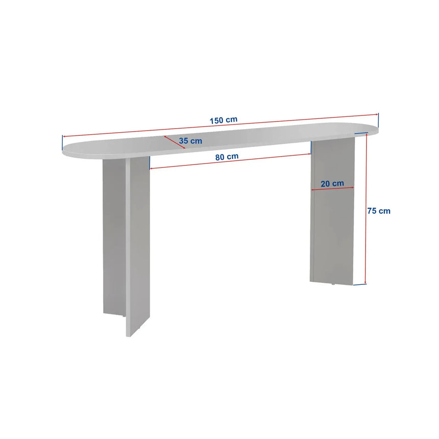 Sideboard Sira aus melaminbeschichteten Holz, 150×35×75 cm - ZEN ZONE Furniture