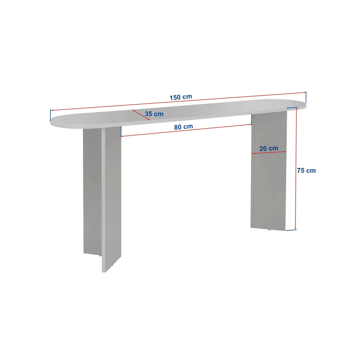 Sideboard Sira aus melaminbeschichteten Holz, 150×35×75 cm - ZEN ZONE Furniture
