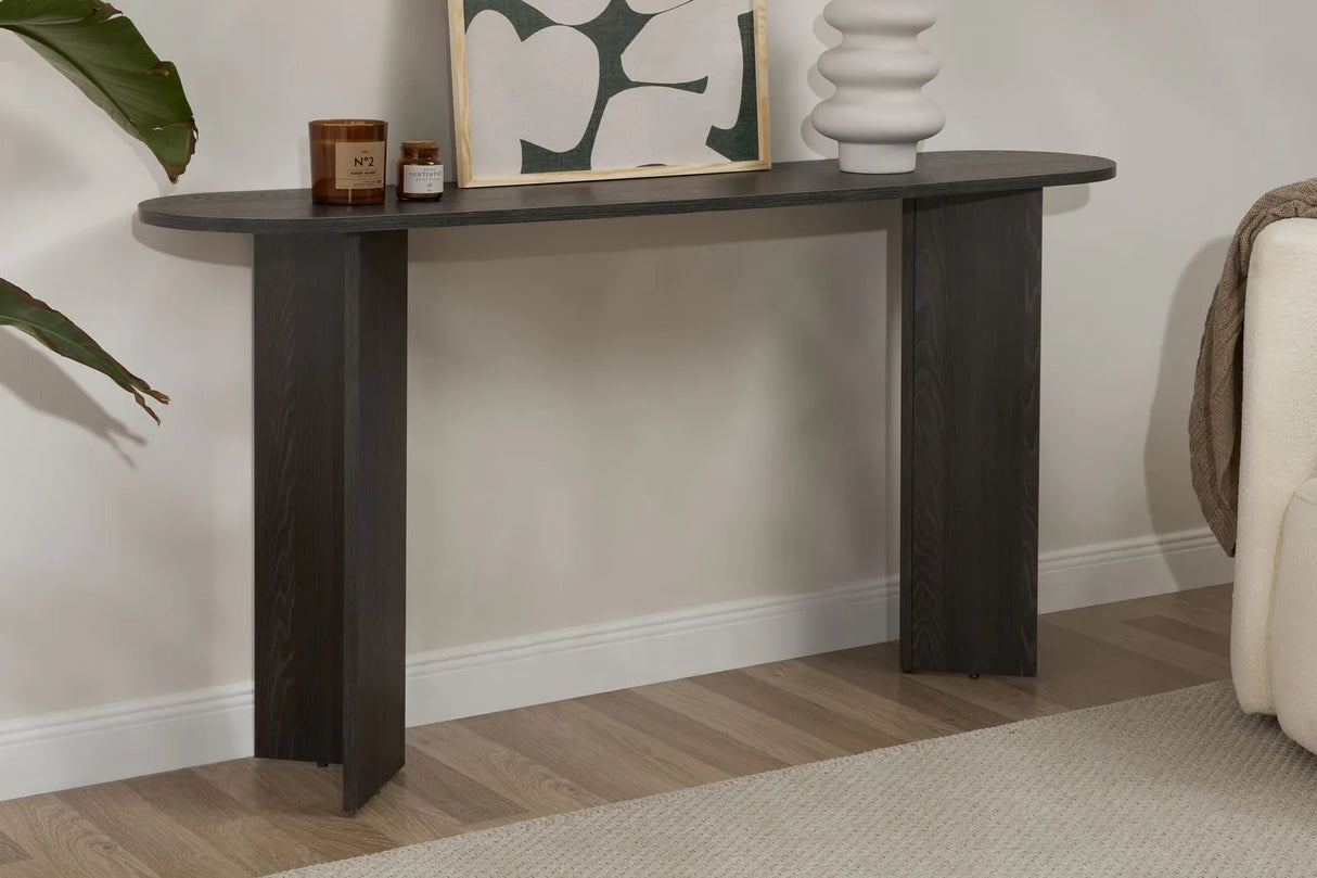 Sideboard Sira aus melaminbeschichteten Holz in Lumiere Black, 150×35×75 cm von Hanah Home – Bild 2