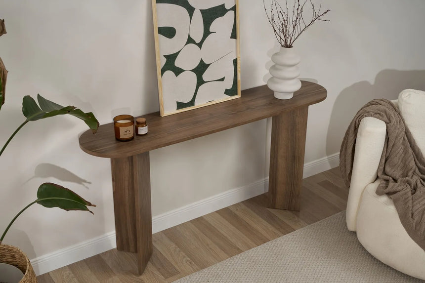 Sideboard Sira aus melaminbeschichteten Holz in Venezia-Walnuss, 150×35×75 cm von Hanah Home – Bild 3