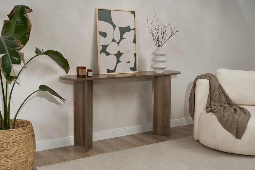 Sideboard Sira aus melaminbeschichteten Holz in Venezia-Walnuss, 150×35×75 cm von Hanah Home – Bild 4