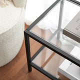 TV-Schrank Basic aus Metall und gehärtetem Glas, 130×40×45 cm von Hanah Home – Bild 6