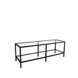 TV-Schrank Basic aus Metall und gehärtetem Glas, 130×40×45 cm von Hanah Home – Bild 7
