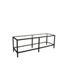 TV-Schrank Basic aus Metall und gehärtetem Glas, 130×40×45 cm von Hanah Home – Bild 7