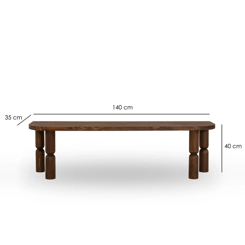 TV-Schrank Ida aus Massivholz in Walnuss, 140×35×40 cm von Hanah Home – Bild 8