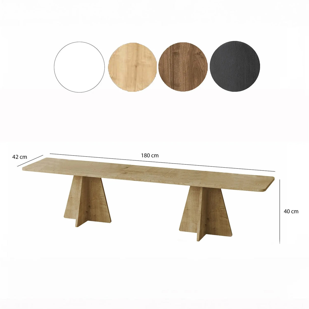 TV-Schrank Mushroom aus melaminharzbeschichteten Holz in Saphir-Eiche, 180×42×40 cm von Hanah Home – Bild 7