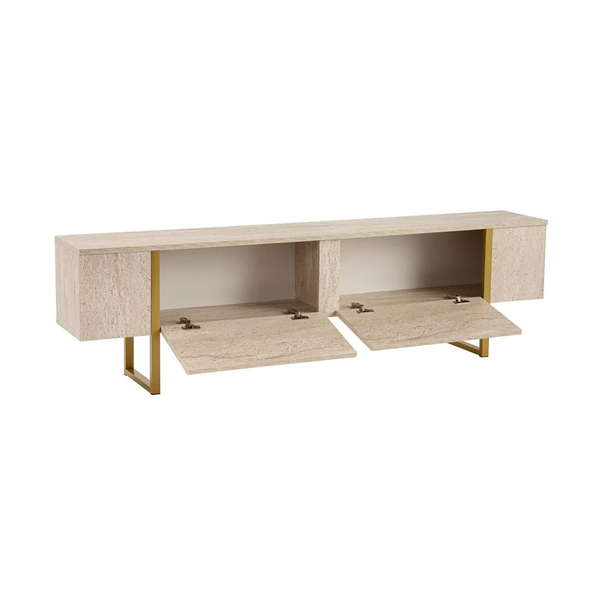 TV-Schrank Serenity aus melaminbeschichteten Holz, 180×29,5×50 cm - ZEN ZONE Furniture