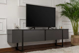 TV-Schrank Serenity aus melaminbeschichteten Holz in Anthrazit und Schwarz, 180×29,5×50 cm von Hanah Home – Bild 1