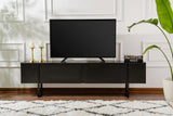 TV-Schrank Serenity aus melaminbeschichteten Holz in Holzschwarz und Schwarz, 180×29,5×50 cm von Hanah Home – Bild 2