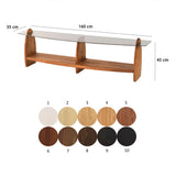 TV-Schrank Surf aus Kiefernholz und gehärtetem Glas in Kastanie und Rauch, 160×35×45 cm von Hanah Home – Bild 8