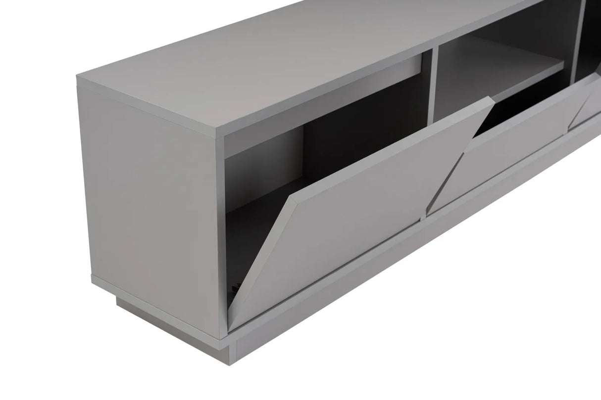 TV-Schrank Vanguard aus melaminbeschichteter Spanplatte in Grau, 160×29,5×42 cm von Hanah Home – Bild 10