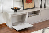 TV-Schrank Vanguard aus melaminbeschichteter Spanplatte in Grau, 160×29,5×42 cm von Hanah Home – Bild 5