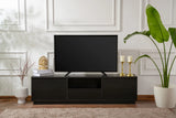 TV-Schrank Vanguard aus melaminbeschichteter Spanplatte in Holzschwarz, 160×29,5×42 cm von Hanah Home – Bild 2