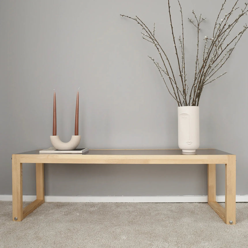 TV-Schrank Via aus massivem Kiefernholz und gehärtetem Glas naturbelassen, 130×40×40 cm von Hanah Home – Bild 2