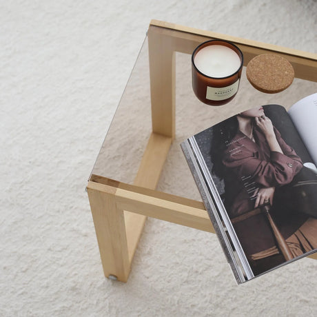 TV-Schrank Via aus massivem Kiefernholz und gehärtetem Glas naturbelassen, 130×40×40 cm von Hanah Home – Bild 6