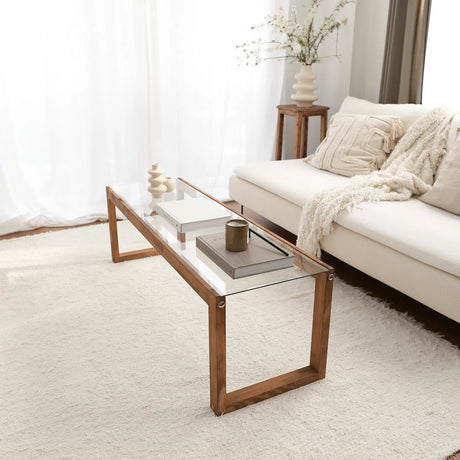 TV-Schrank Via aus massiven Kiefernholz und gehärtetem Glas, 130×40×40 cm von Hanah Home – Bild 3