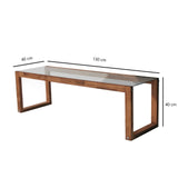 TV-Schrank Via aus massiven Kiefernholz und gehärtetem Glas, 130×40×40 cm von Hanah Home – Bild 8