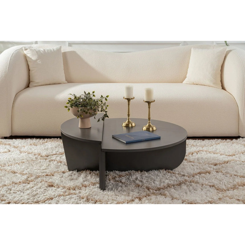 Couchtisch Orion aus Holz in Anthrazit, 90x60x30 cm – Bild 1