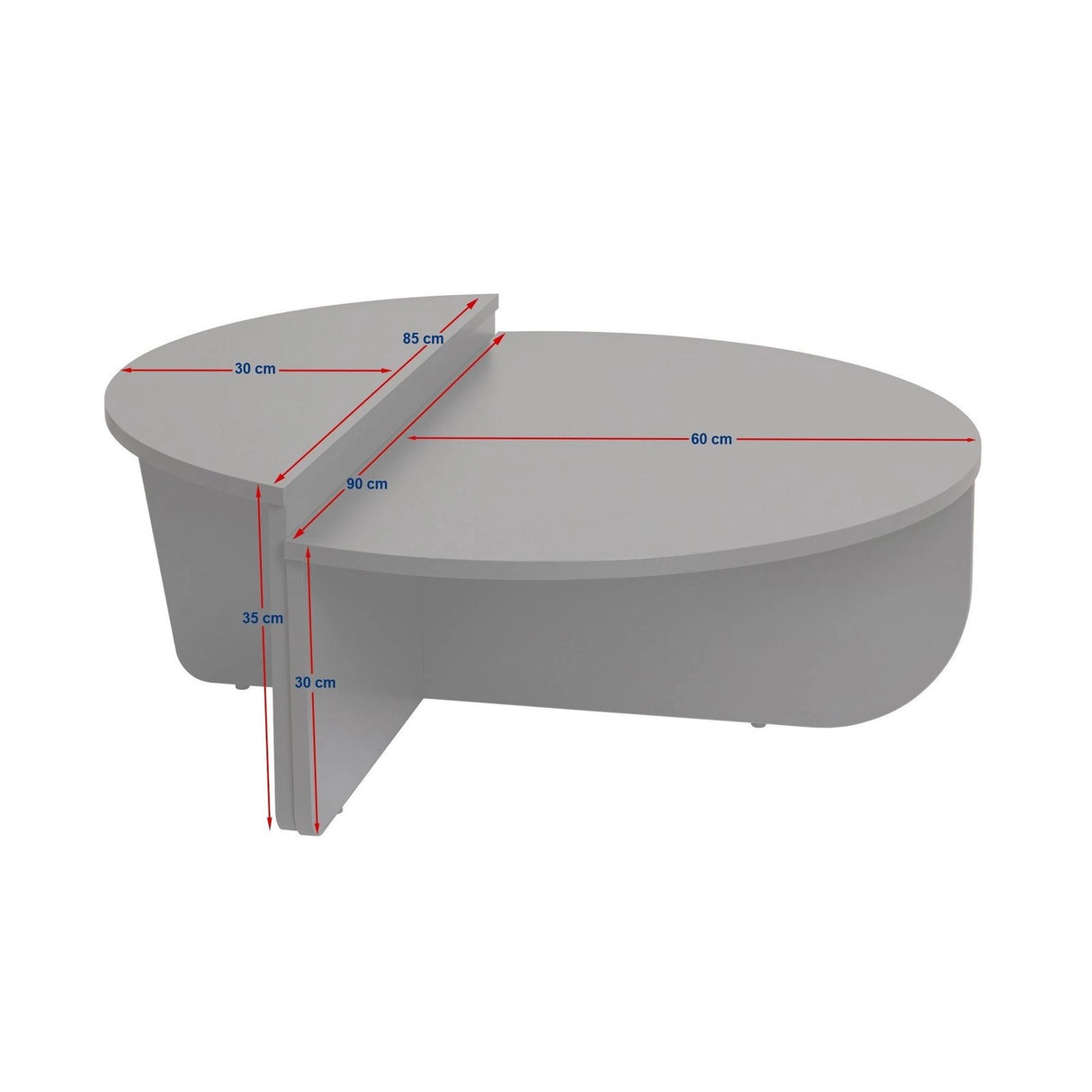 Couchtisch Orion aus Holz in Grau, 90x60x30 cm – Bild 10