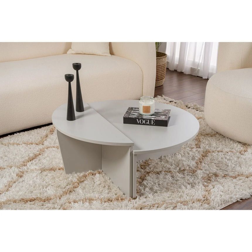Couchtisch Orion aus Holz in Grau, 90x60x30 cm – Bild 2