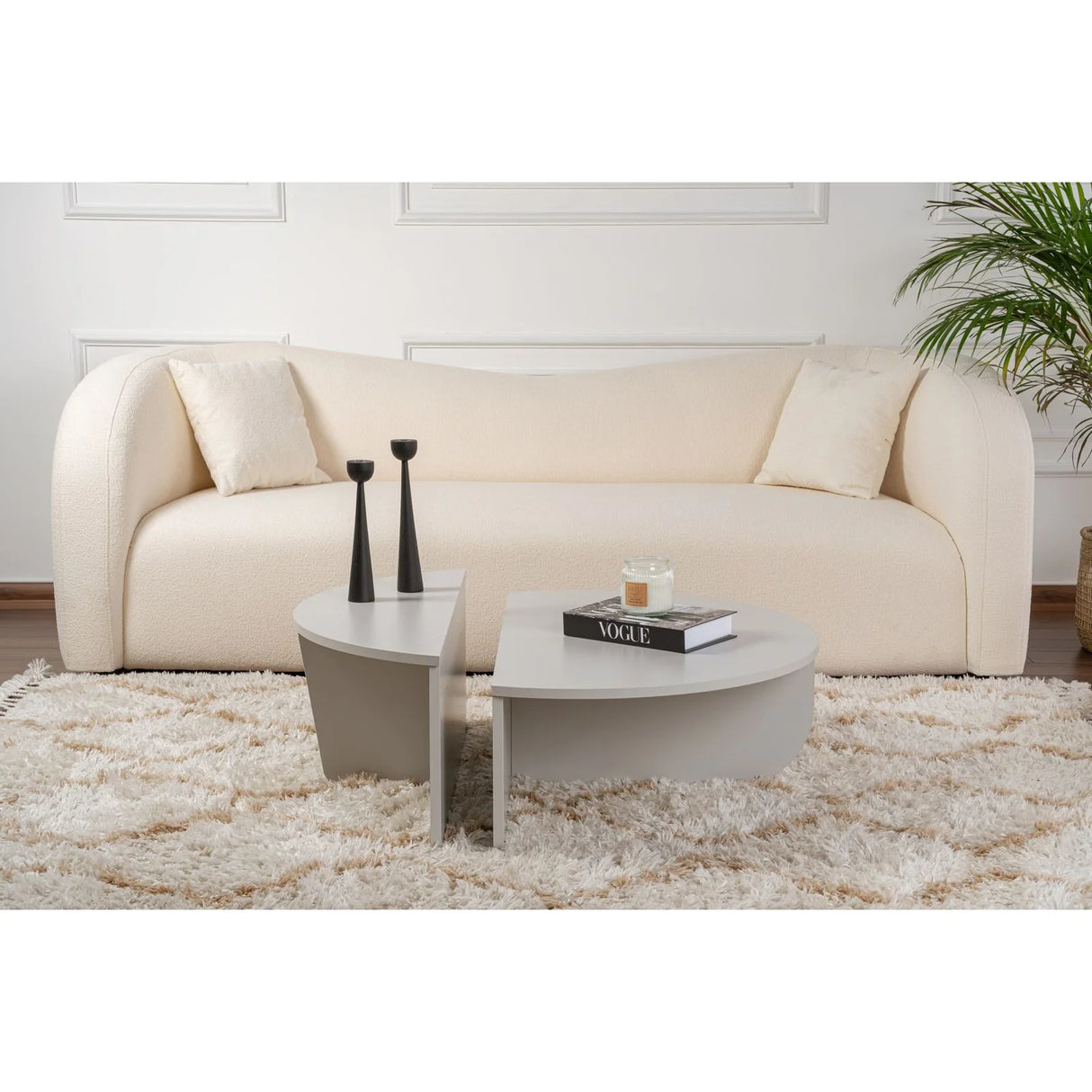 Couchtisch Orion aus Holz in Grau, 90x60x30 cm – Bild 3