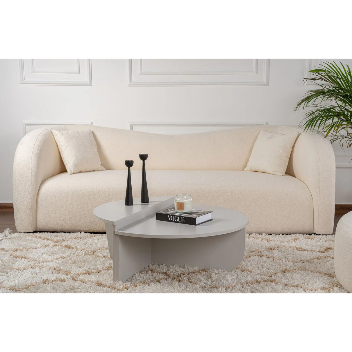 Couchtisch Orion aus Holz in Grau, 90x60x30 cm – Bild 8