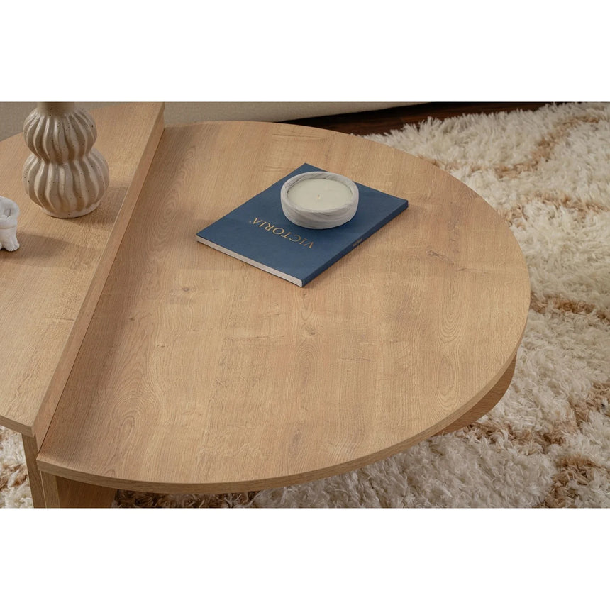 Couchtisch Orion aus Holz in Honey Oak, 90x60x30 cm – Bild 5