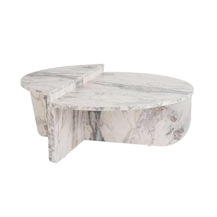 Couchtisch Orion aus Holz in Marmor-Optik, 90x60x30 cm – Bild 9