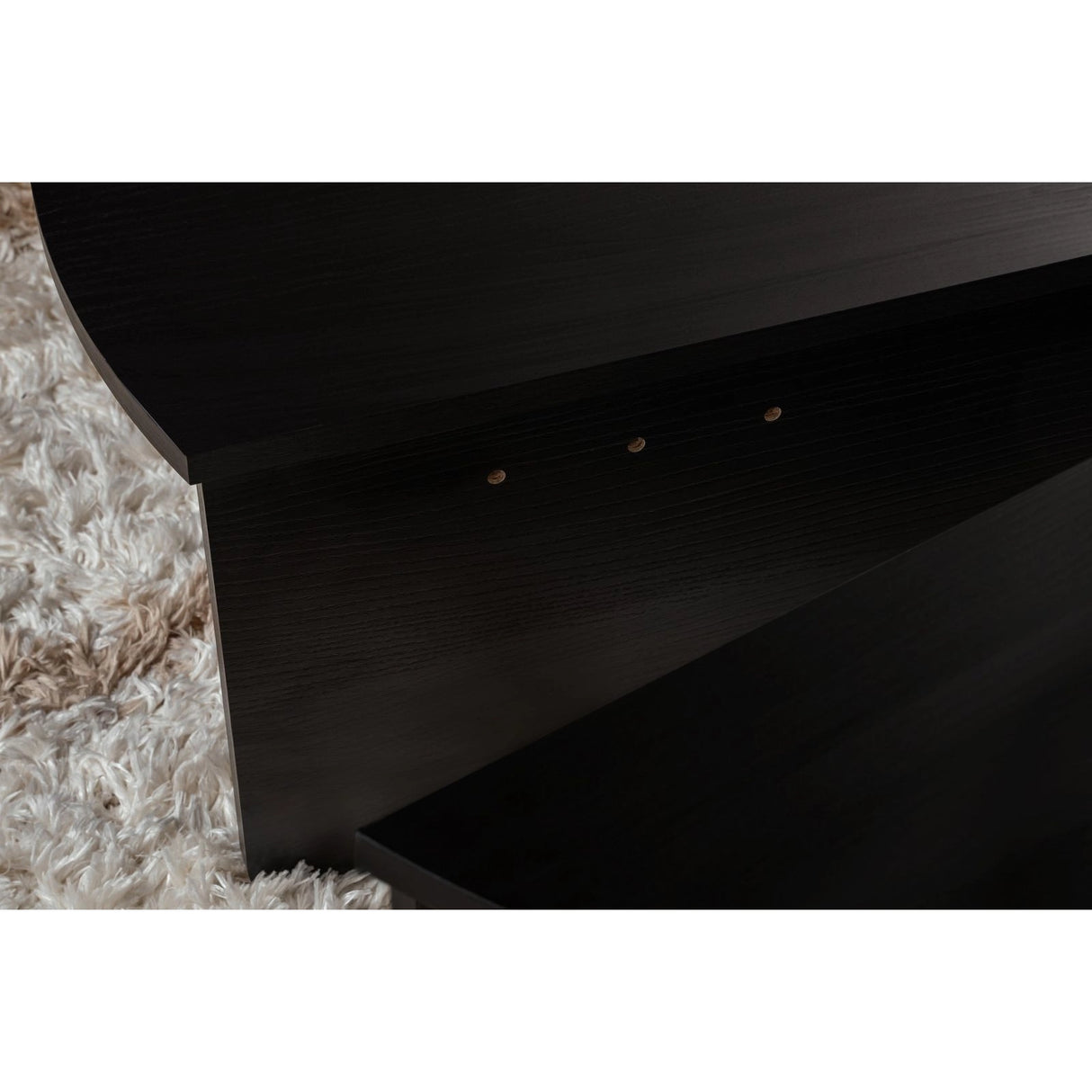 Couchtisch Orion aus Holz in Schwarz, 90x60x30 cm – Bild 7