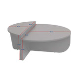 Couchtisch Orion aus Holz in Schwarz/Weiß, 90x60x30 cm – Bild 10