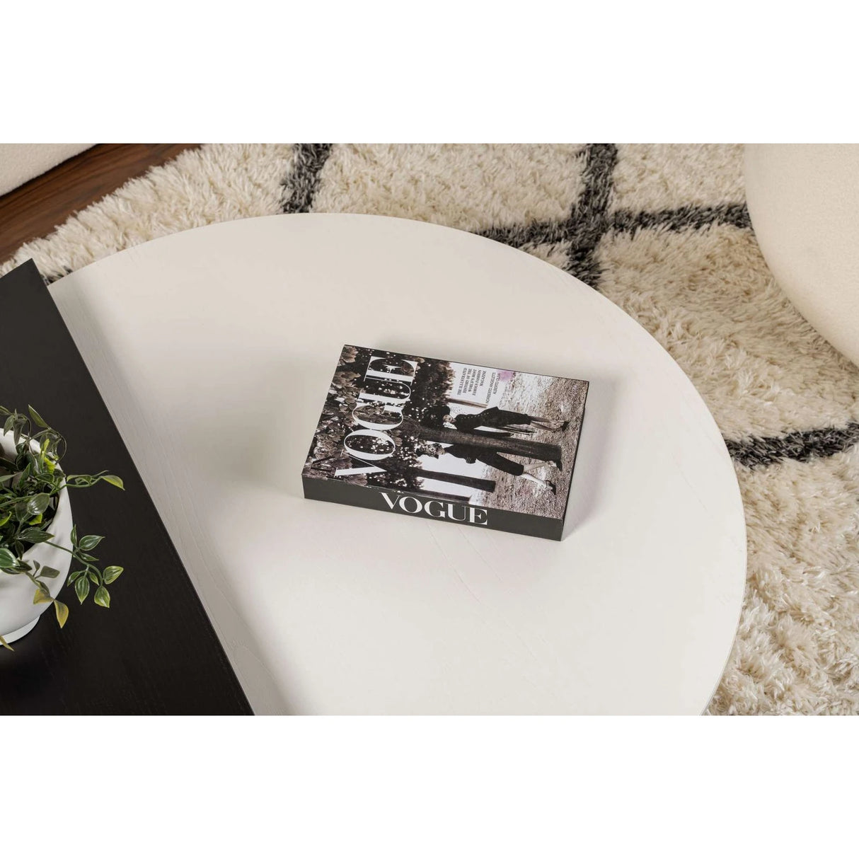 Couchtisch Orion aus Holz in Schwarz/Weiß, 90x60x30 cm – Bild 5