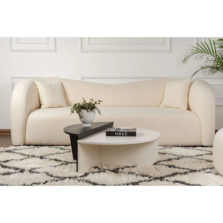 Couchtisch Orion aus Holz in Schwarz/Weiß, 90x60x30 cm – Bild 8