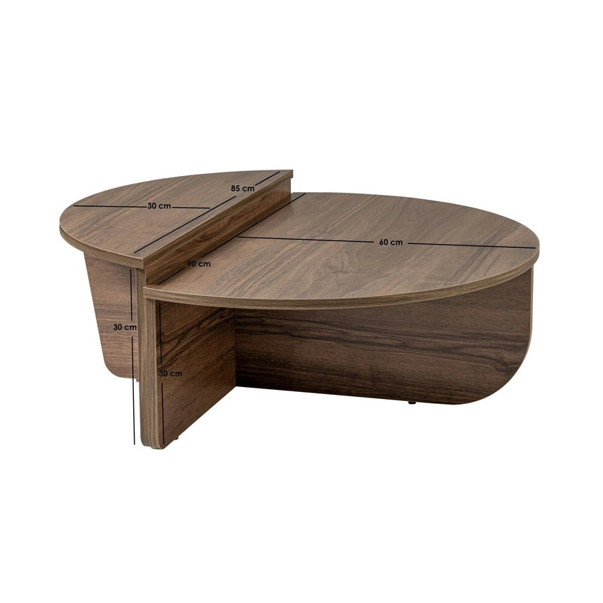 Couchtisch Orion aus Holz in Walnuss, 90x60x30 cm – Bild 10