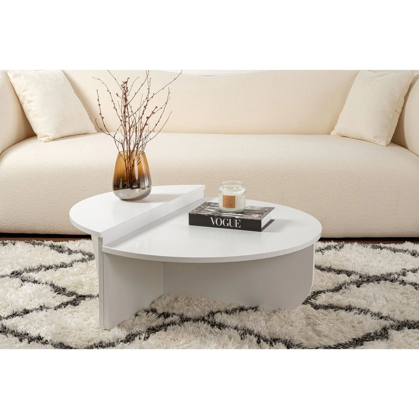Couchtisch Orion aus Holz in Weiß, 90x60x30 cm – Bild 1