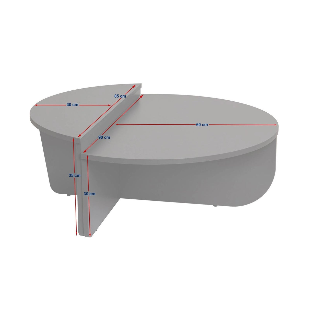 Couchtisch Orion aus Holz in Weiß, 90x60x30 cm – Bild 10
