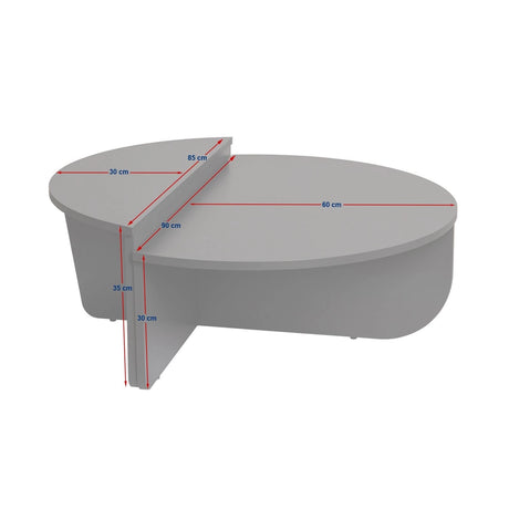 Couchtisch Orion aus Holz in Weiß, 90x60x30 cm – Bild 10