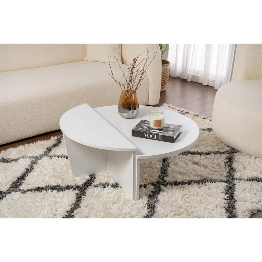 Couchtisch Orion aus Holz in Weiß, 90x60x30 cm – Bild 2
