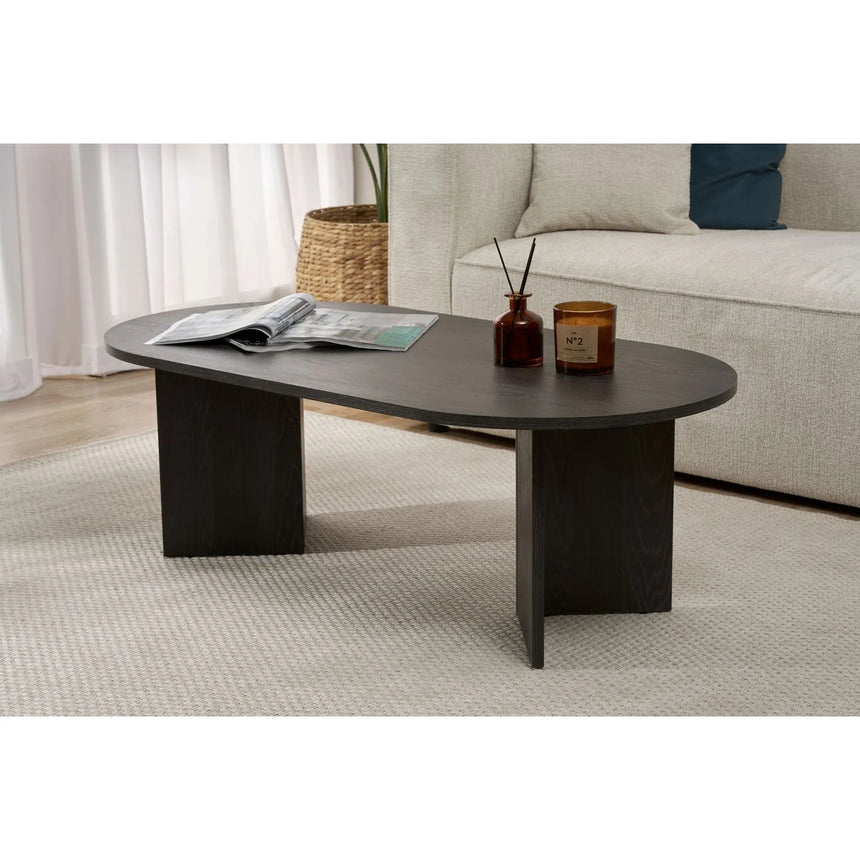 Couchtisch Sable aus Holz in Lumiere Schwarz, 119x60x40 cm – Bild 1