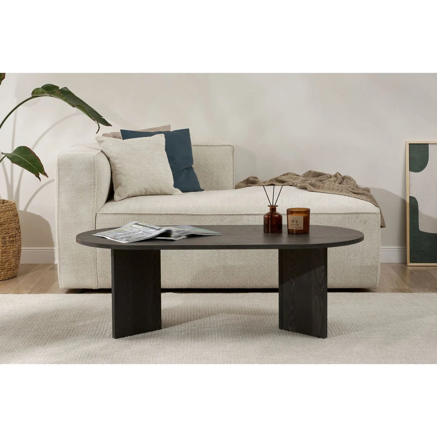 Couchtisch Sable aus Holz in Lumiere Schwarz, 119x60x40 cm – Bild 2