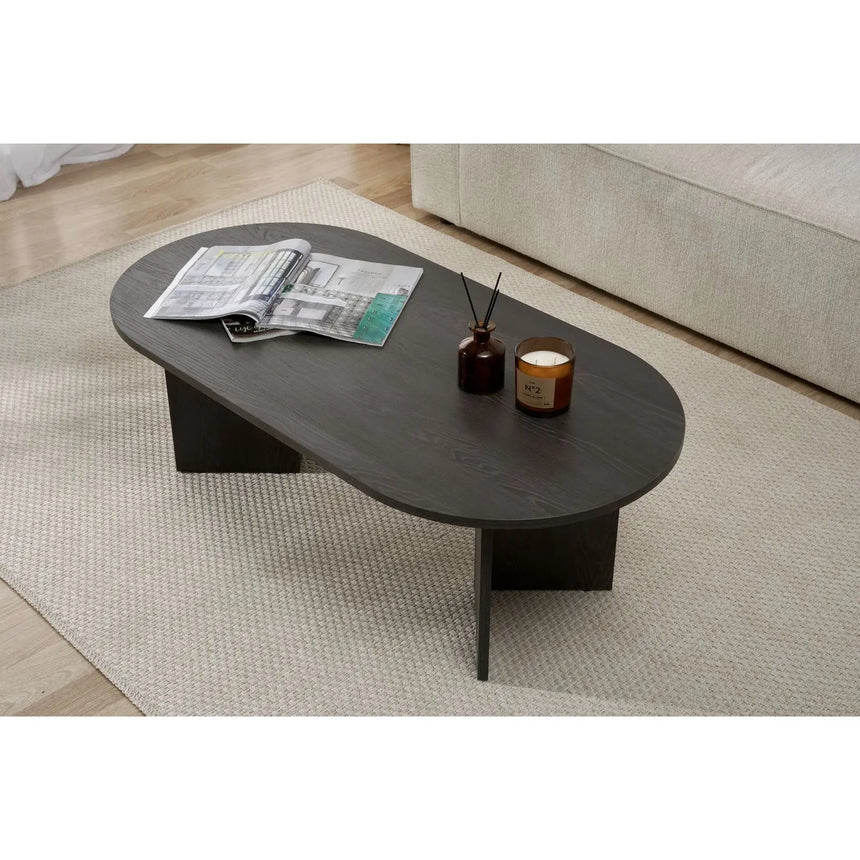 Couchtisch Sable aus Holz in Lumiere Schwarz, 119x60x40 cm – Bild 3