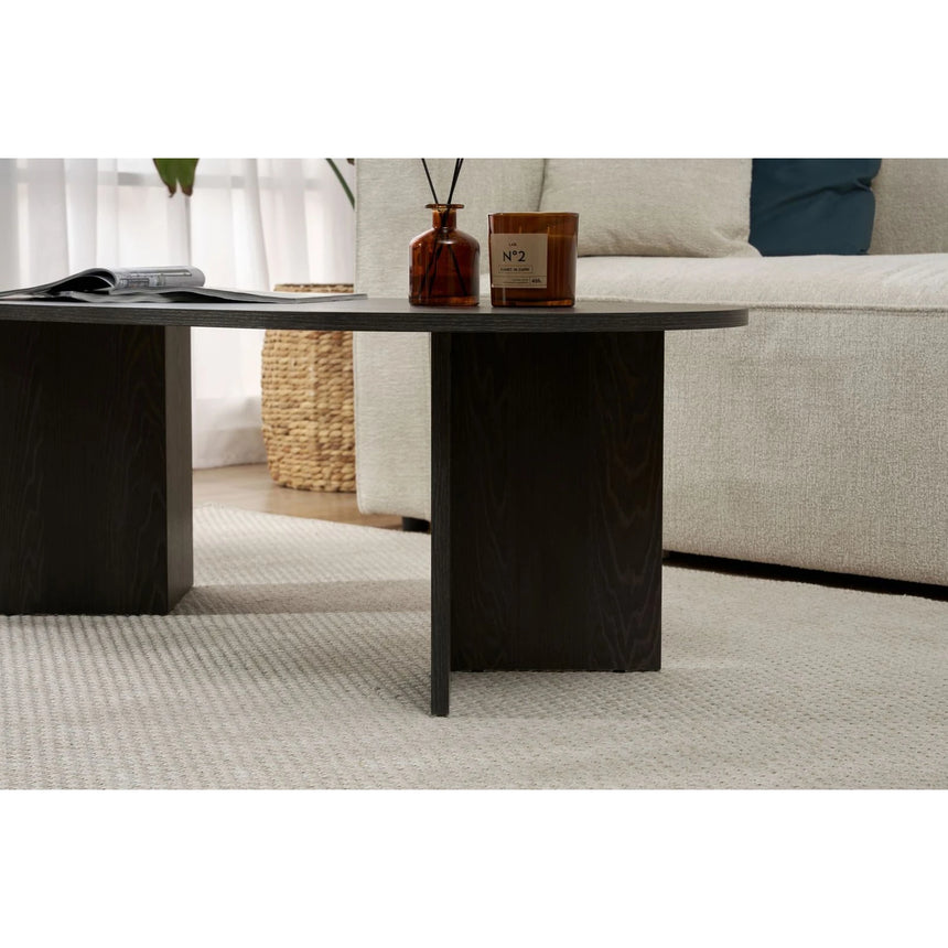 Couchtisch Sable aus Holz in Lumiere Schwarz, 119x60x40 cm – Bild 4