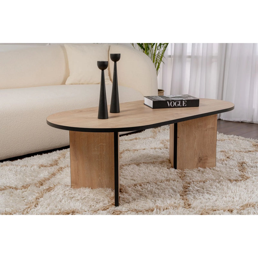 Couchtisch Sable aus Holz in Saphir Schwarz Eiche, 119x60x40 cm – Bild 1