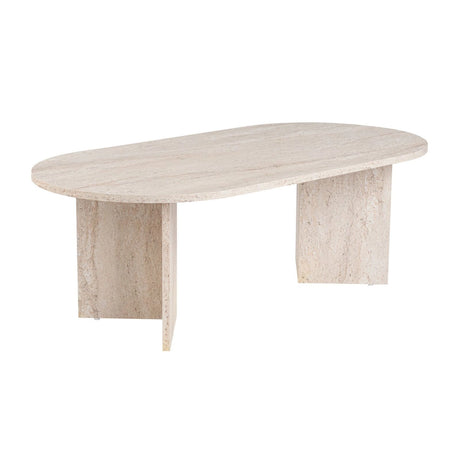 Couchtisch Sable aus Holz in Travertine, 119x60x40 cm – Bild 8