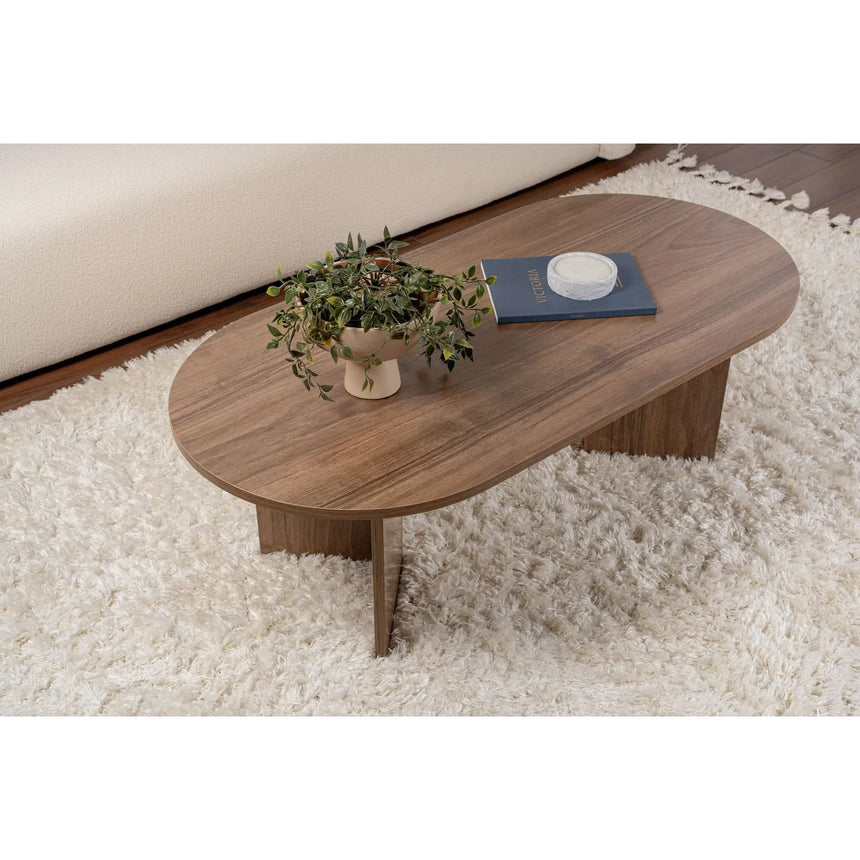 Couchtisch Sable aus Holz in Walnuss, 119x60x40 cm – Bild 3