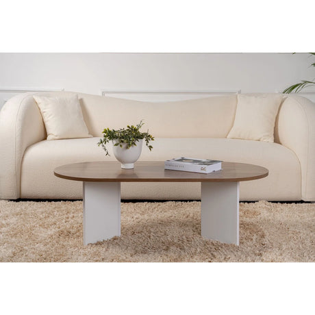 Couchtisch Sable aus Holz in Walnuss Weiß, 119x60x40 cm – Bild 2