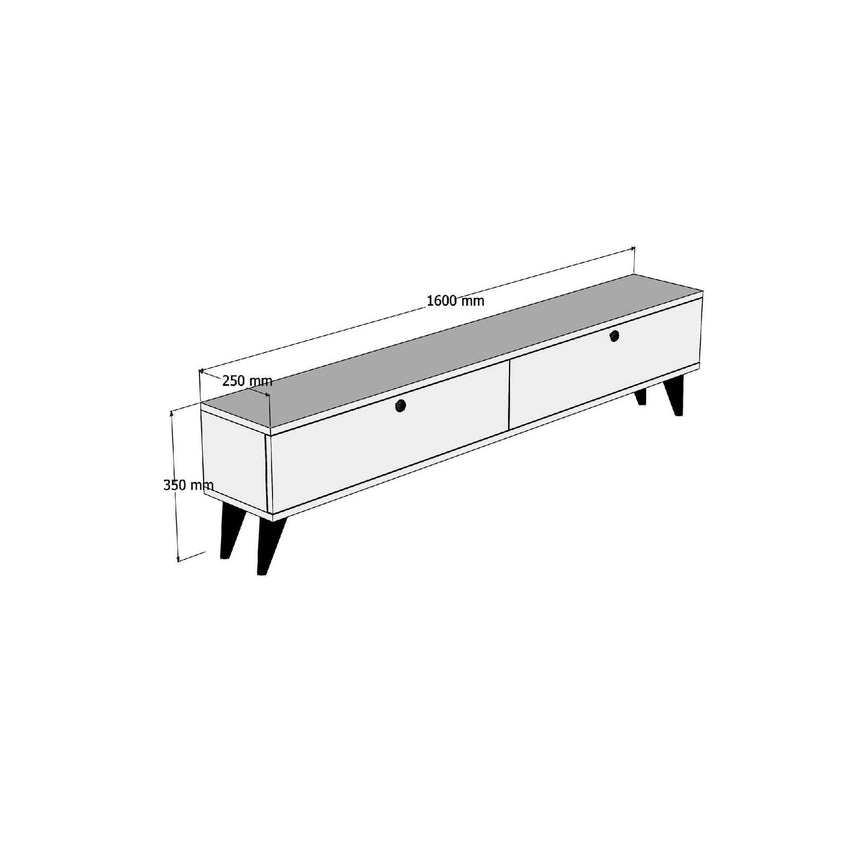 TV-Sideboard Paris in verschiedenen Farben, 160x25x35 cm - ZEN ZONE Furniture