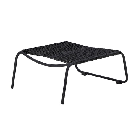 Boel Liegestuhl mit Hocker, Schwarz, Metall - ZEN ZONE Furniture