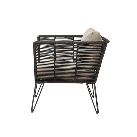 Mundo Loungesessel, Schwarz, Metall - ZEN ZONE Furniture