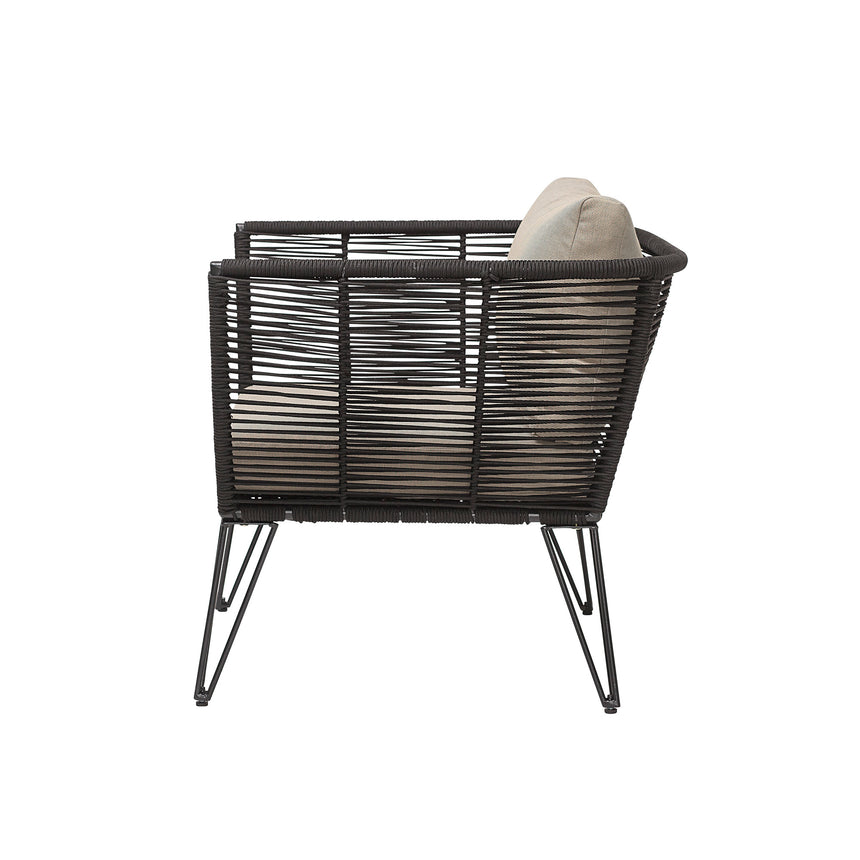 Mundo Loungesessel, Schwarz, Metall - ZEN ZONE Furniture